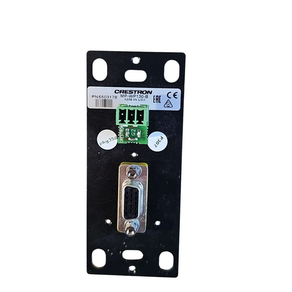 Crestron MP-WP130-B Media Wall Plate VGA Mini-TRS Stereo Audio Black 6503178